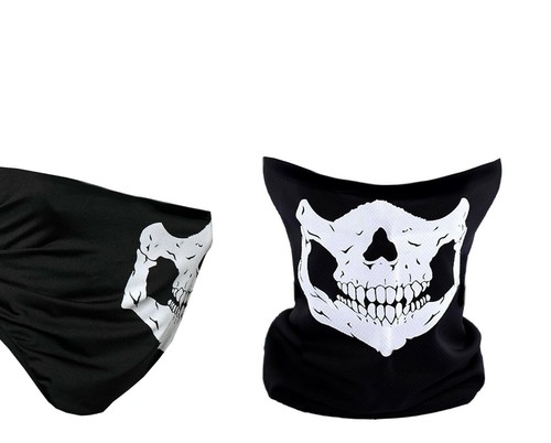 Totenkopf stoffmaske biker - stoffmaske,
